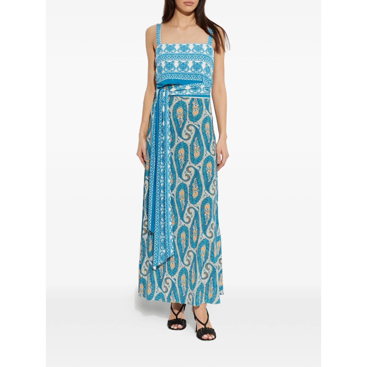 patterned tie-waist maxi dress - Img 3