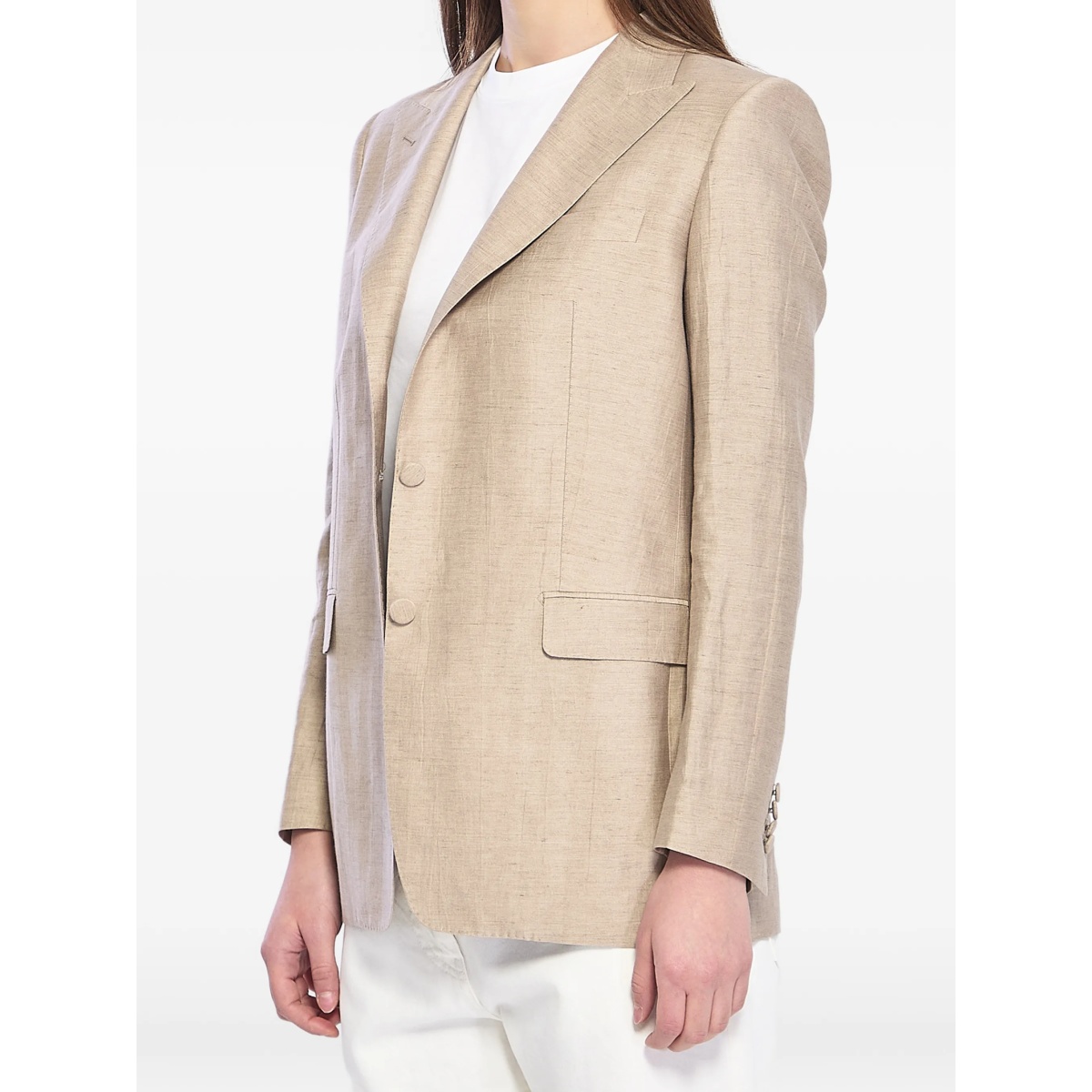 peak-lapel single-breasted blazer - Img 2