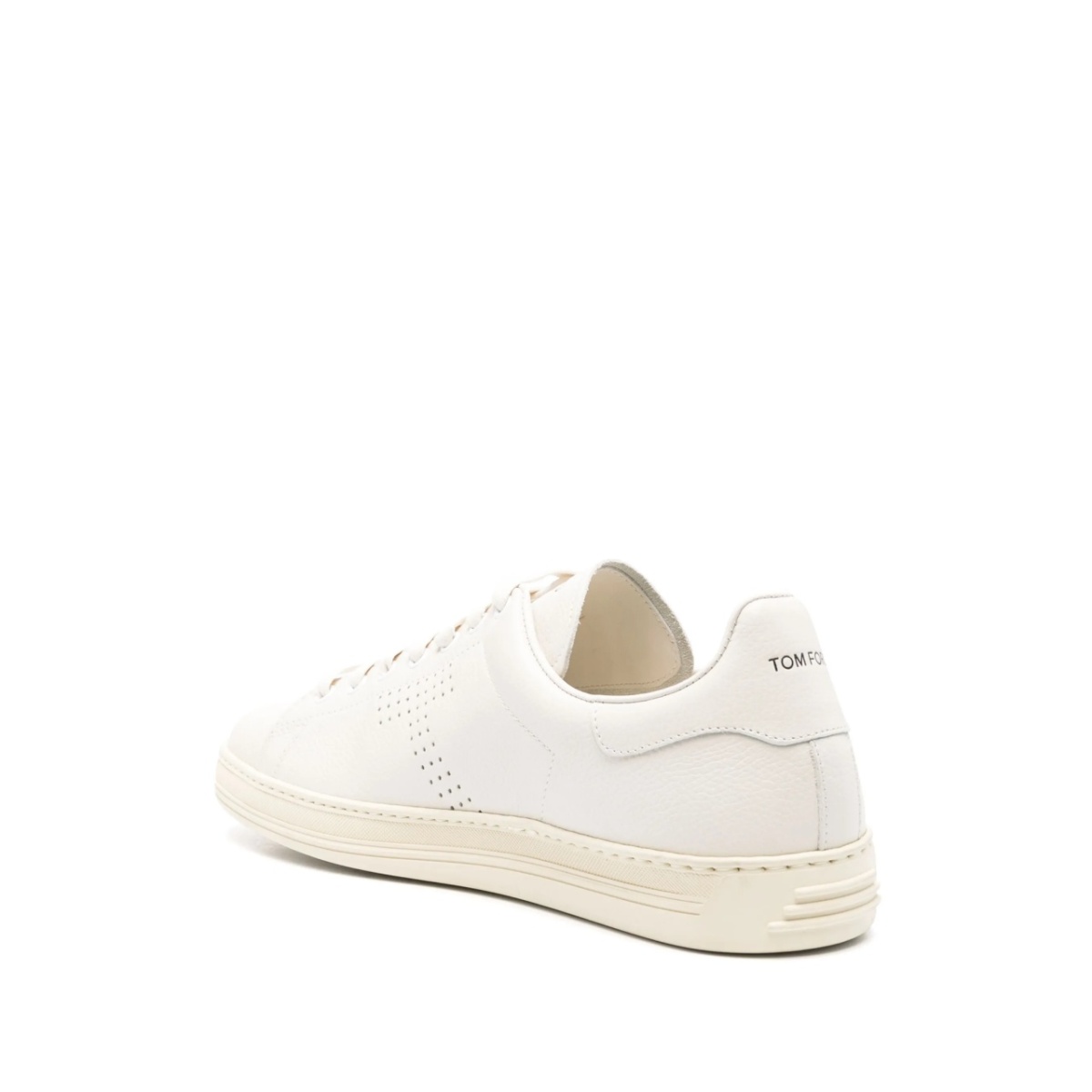 perforated-logo leather sneakers - Img 3