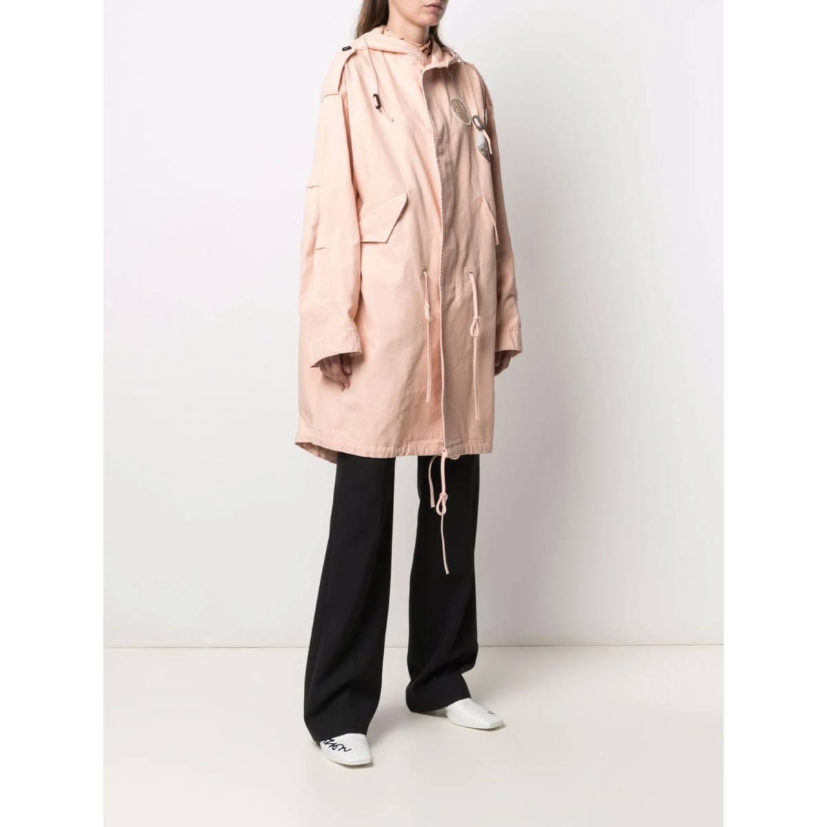 photograph-print hooded coat - Img 4