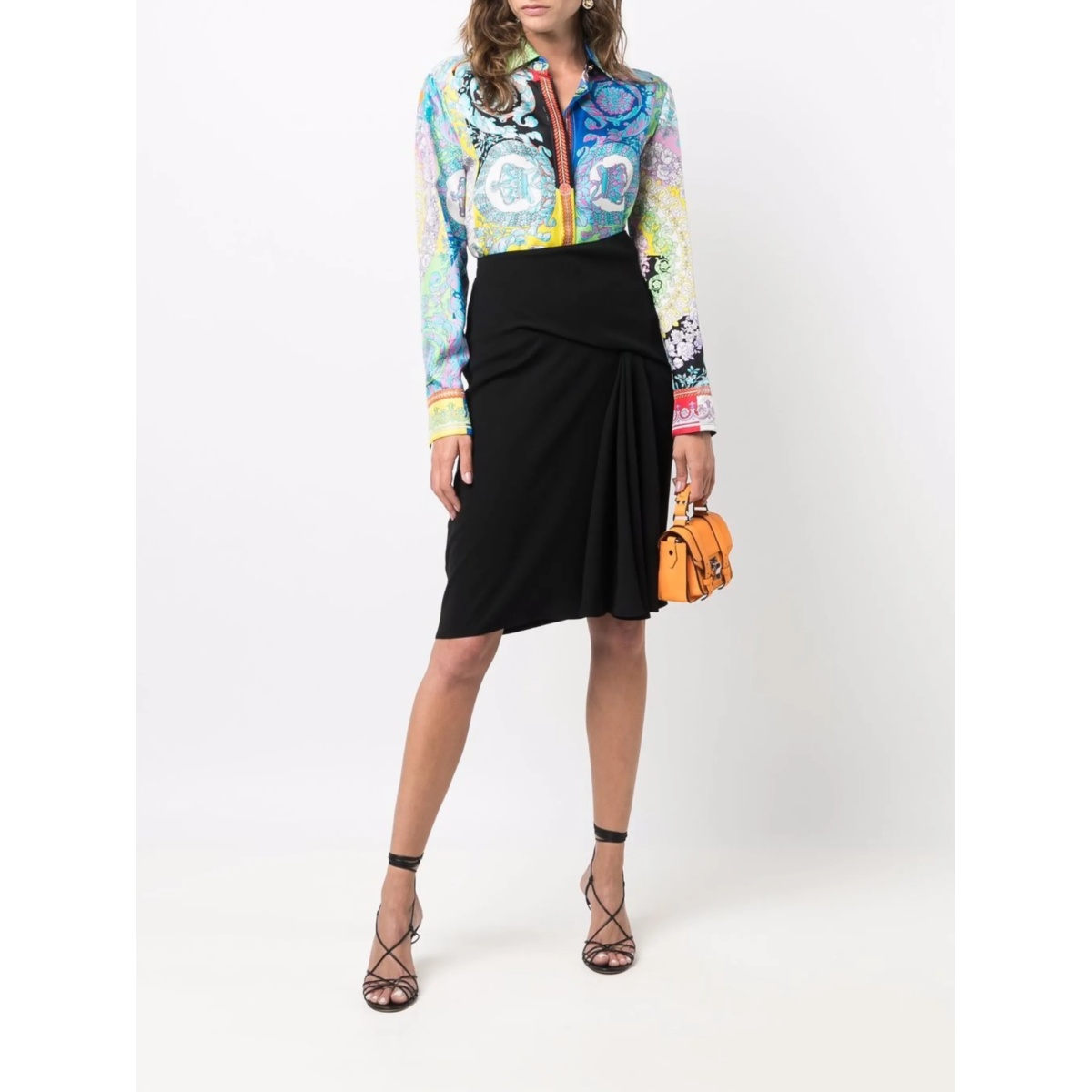 pinch-pleat A-line skirt - Img 2