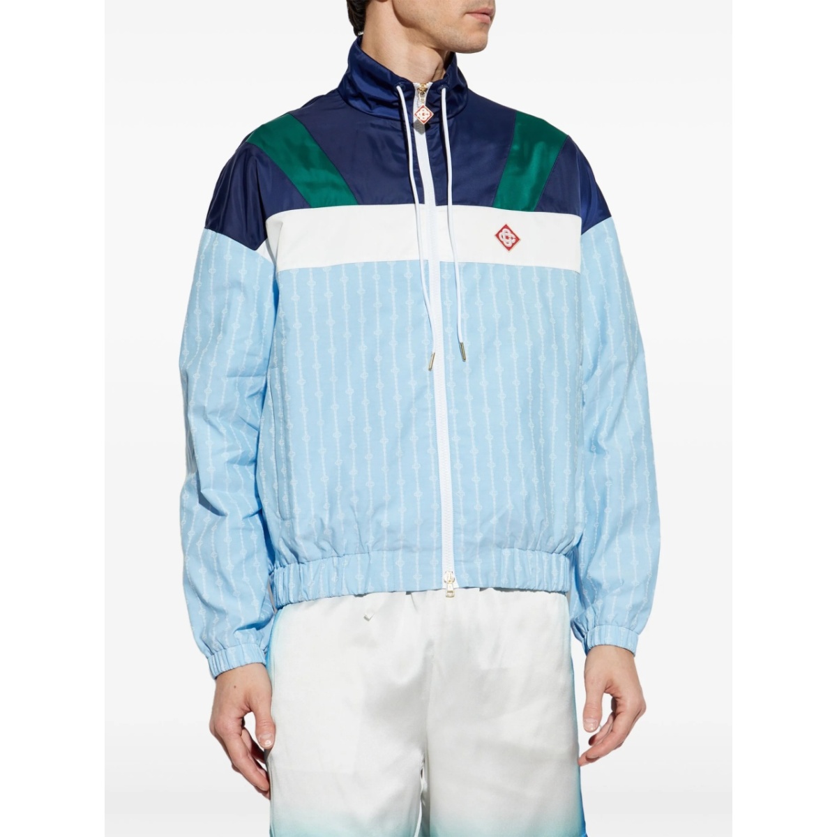 pinstripe-pattern track jacket - Img 3