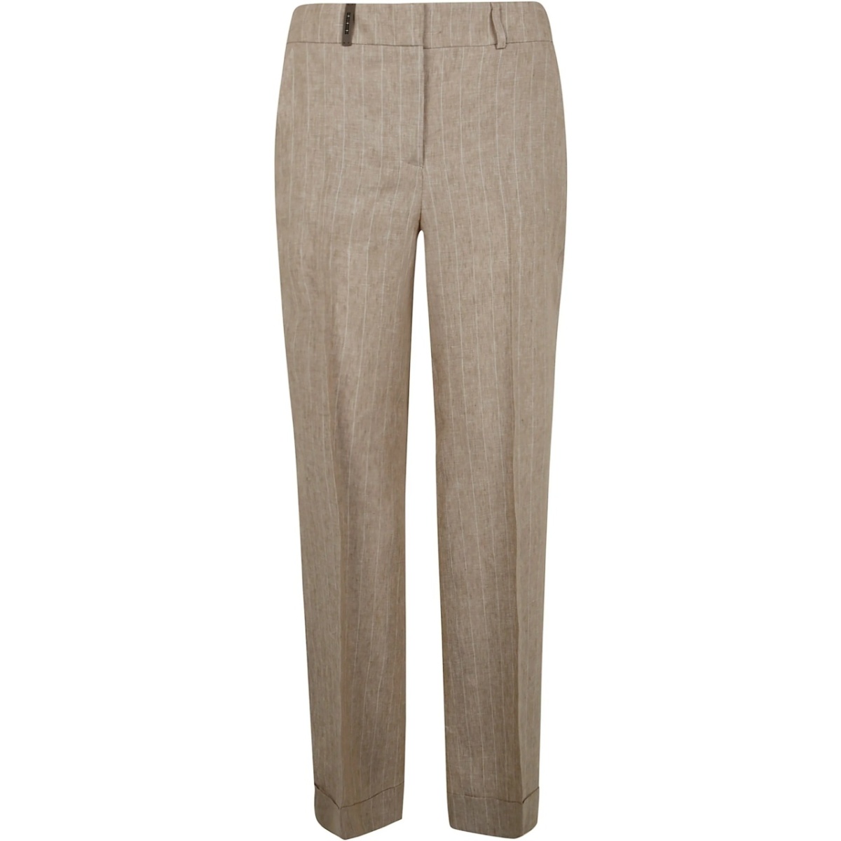 pinstripe-pattern trousers