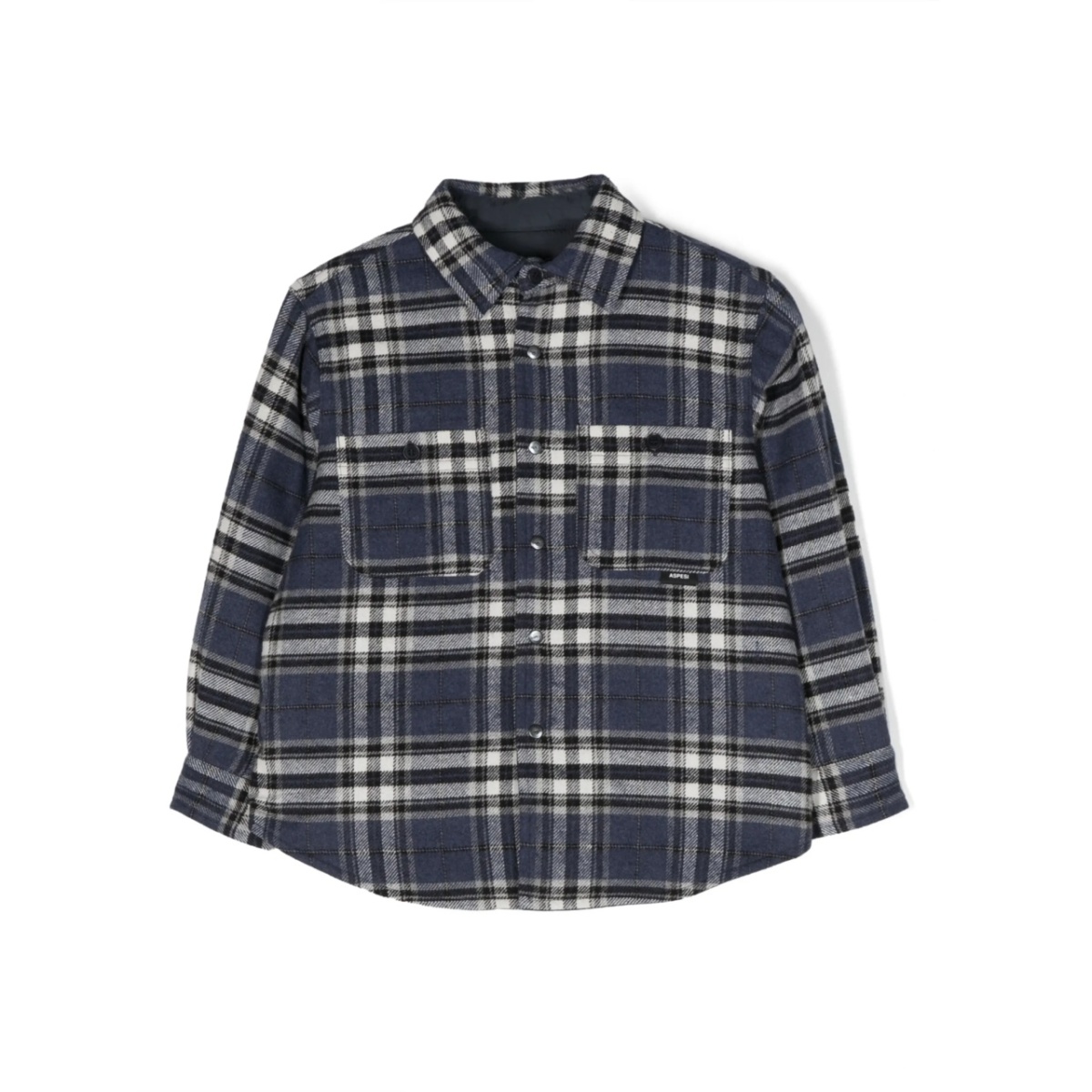 plaid-check pattern shirt jacket