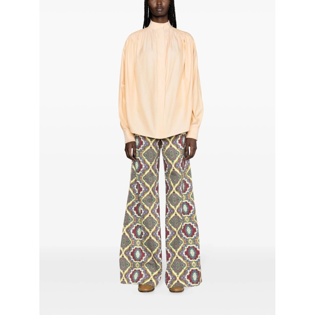 pleated cotton shirt - Img 2