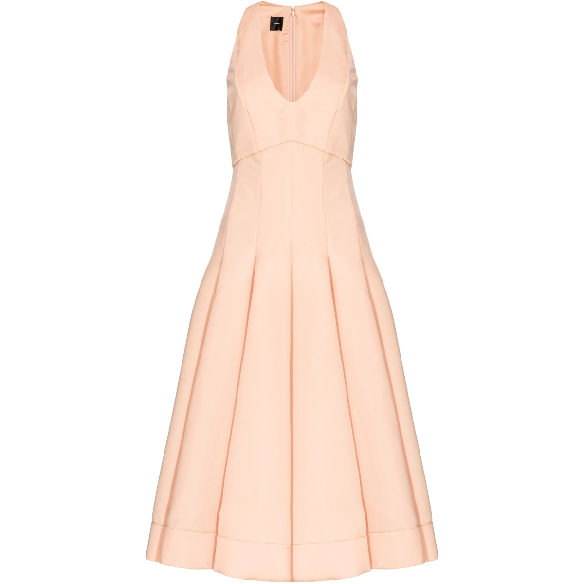 pleated midi dress