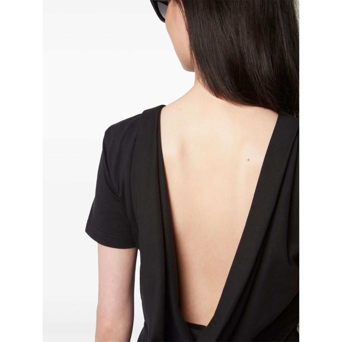plunging draped back T-shirt - Img 5