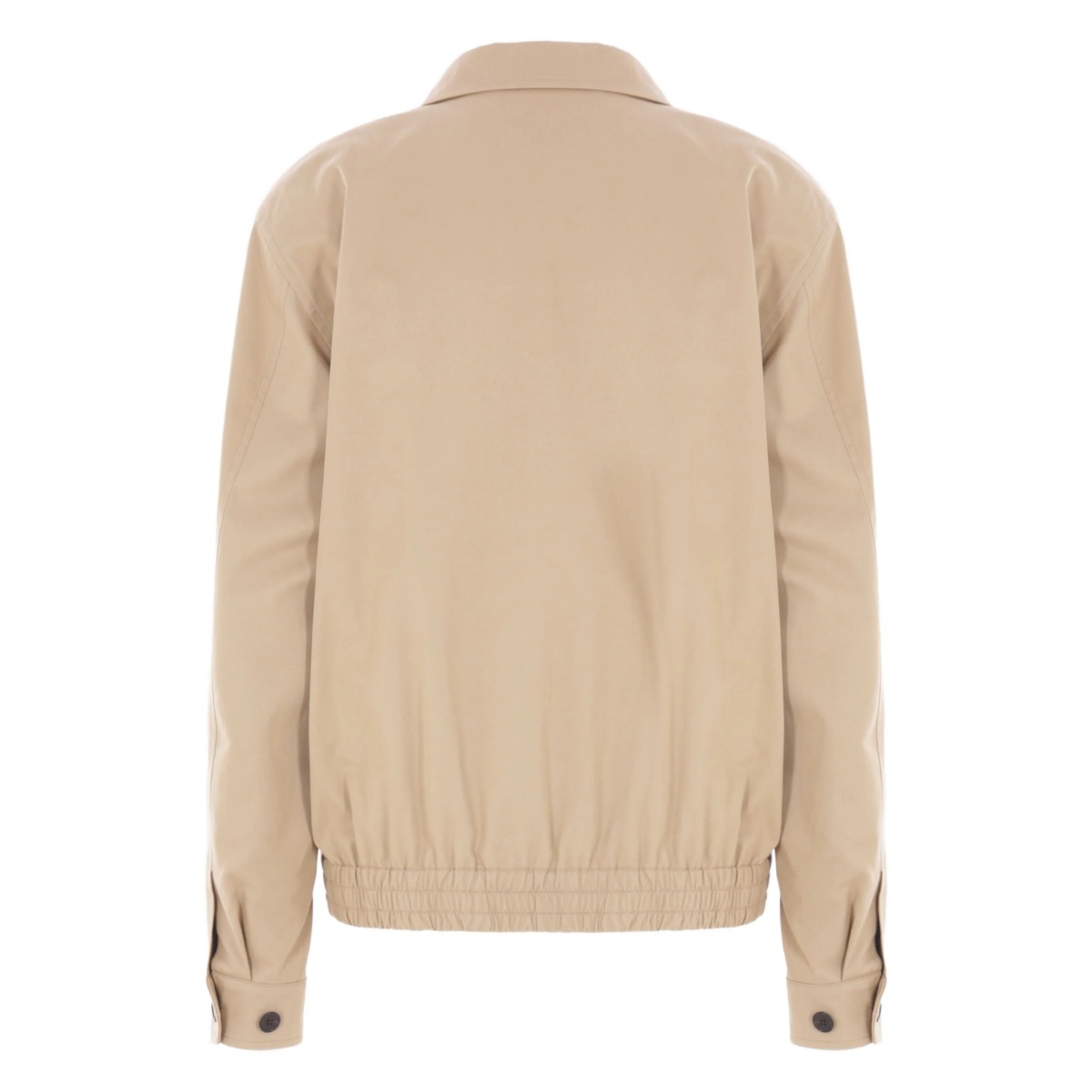 pointed-collar elasticated-hem bomber jacket - Img 2