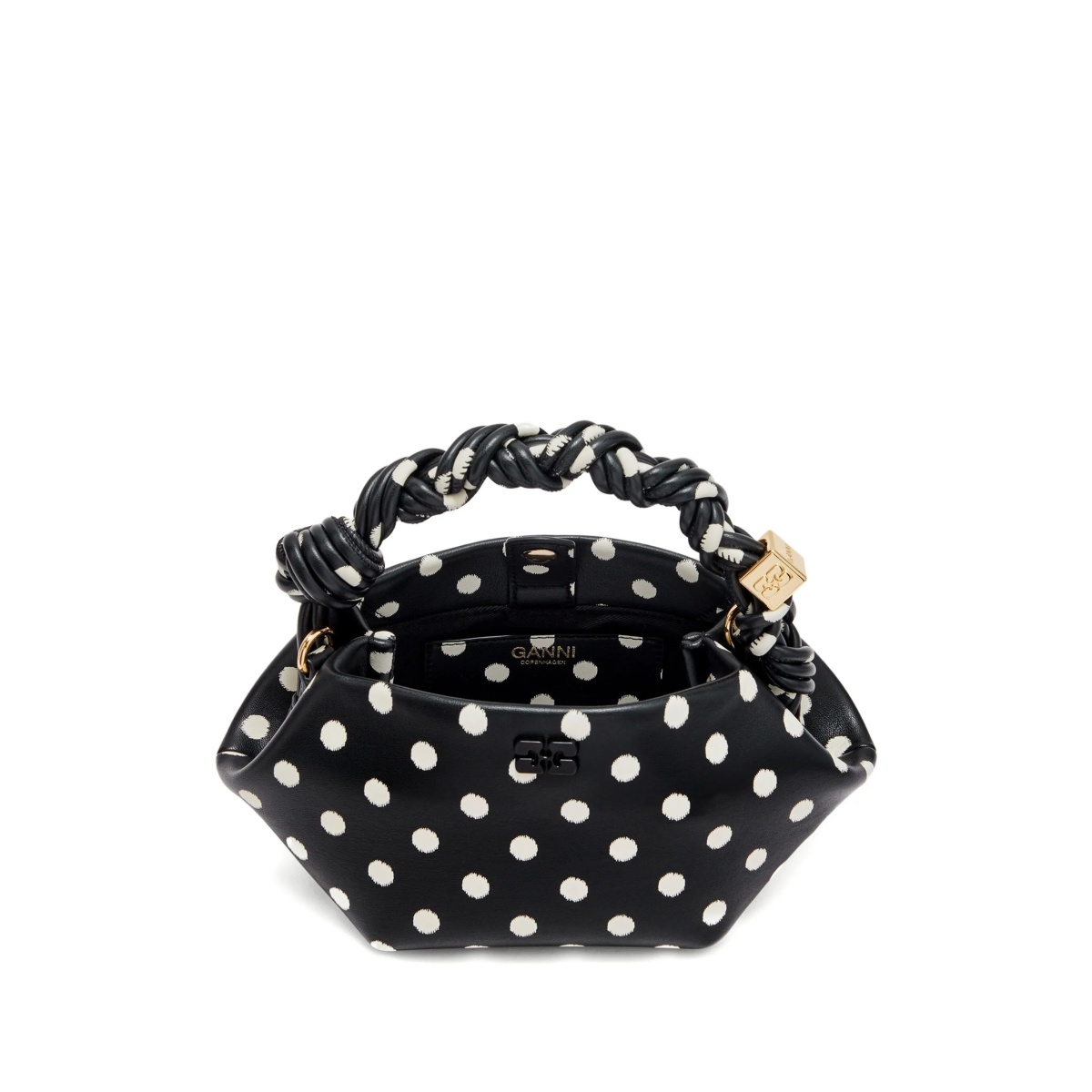 polka-dot twisted-handle tote bag - Img 3