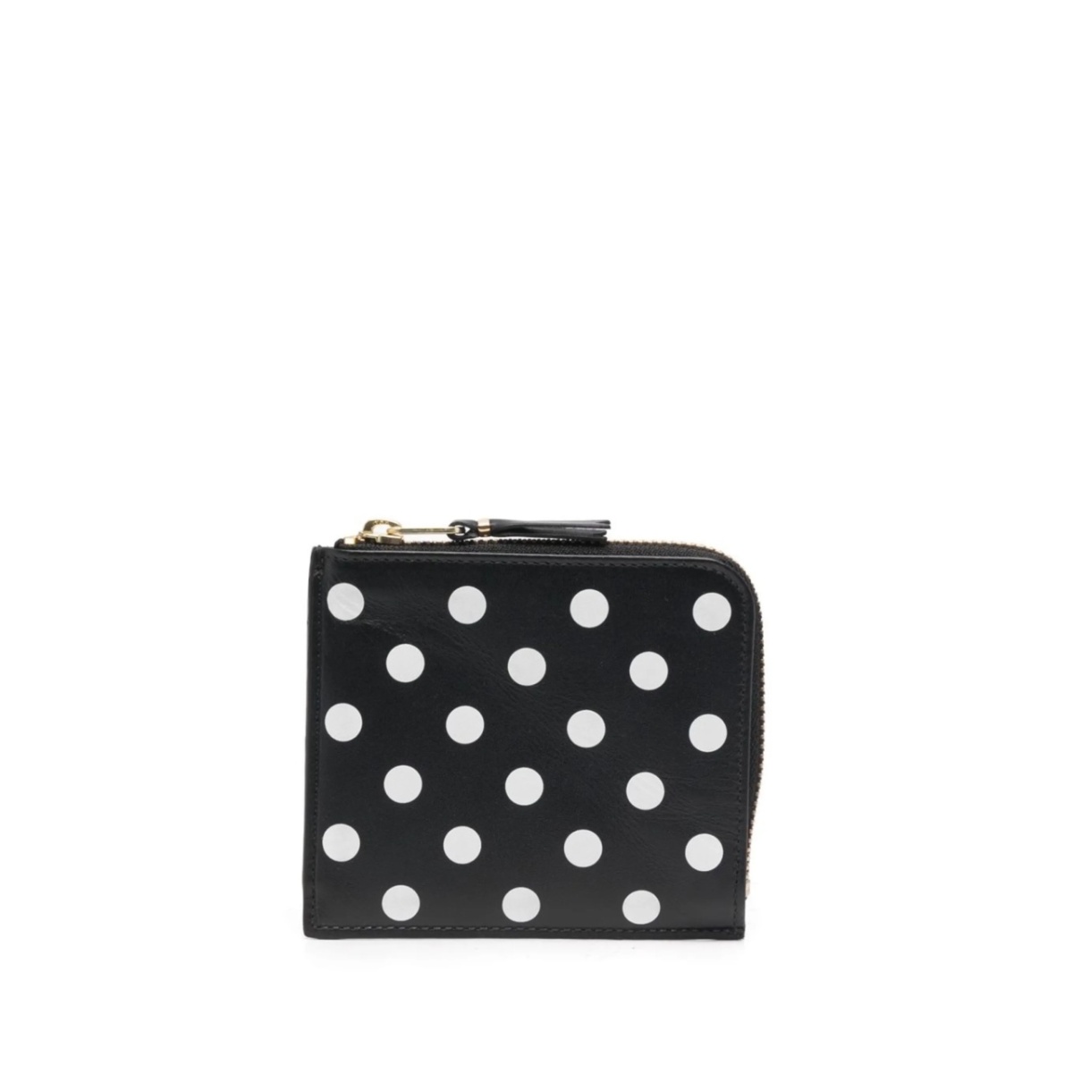 polka-dot zip-around wallet