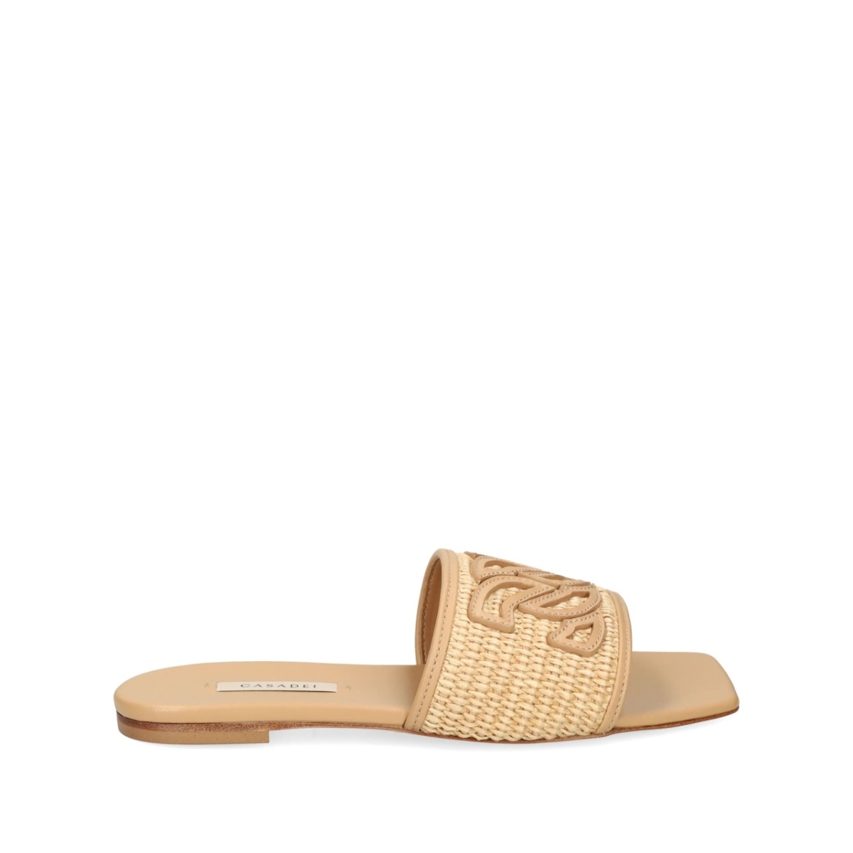Portofino woven-raffia slides