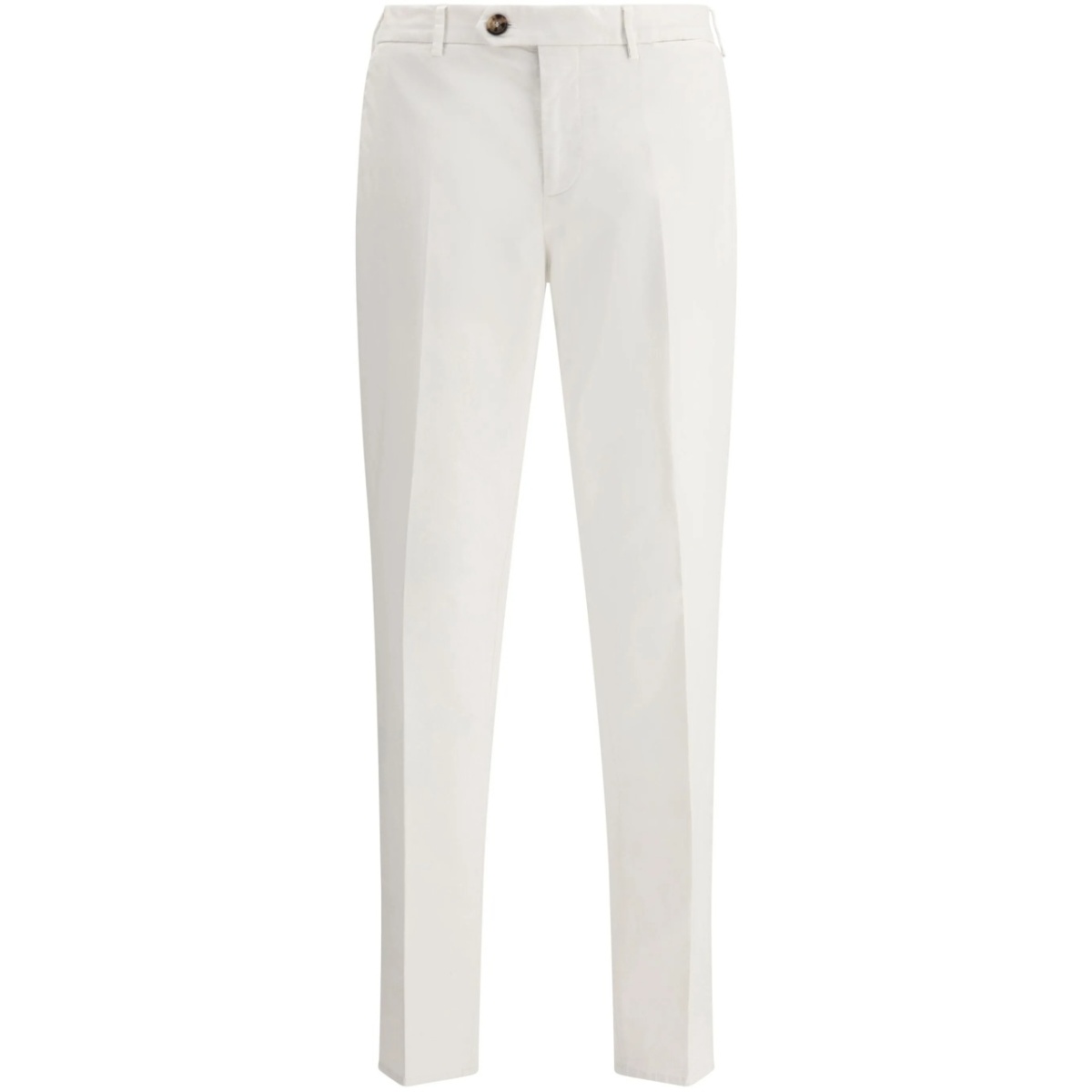 pressed-crease tailored trousers