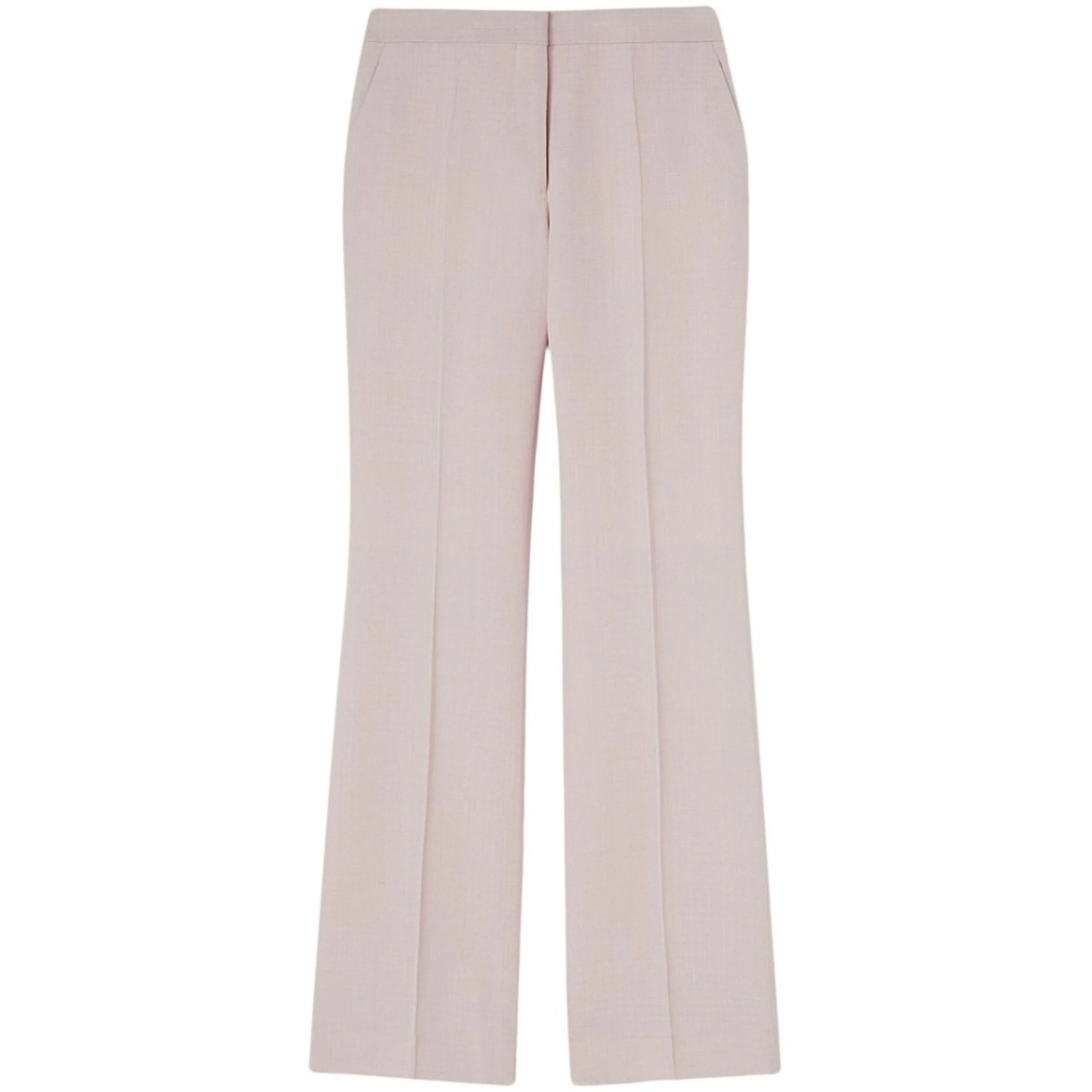 pressed-crease tailored trousers