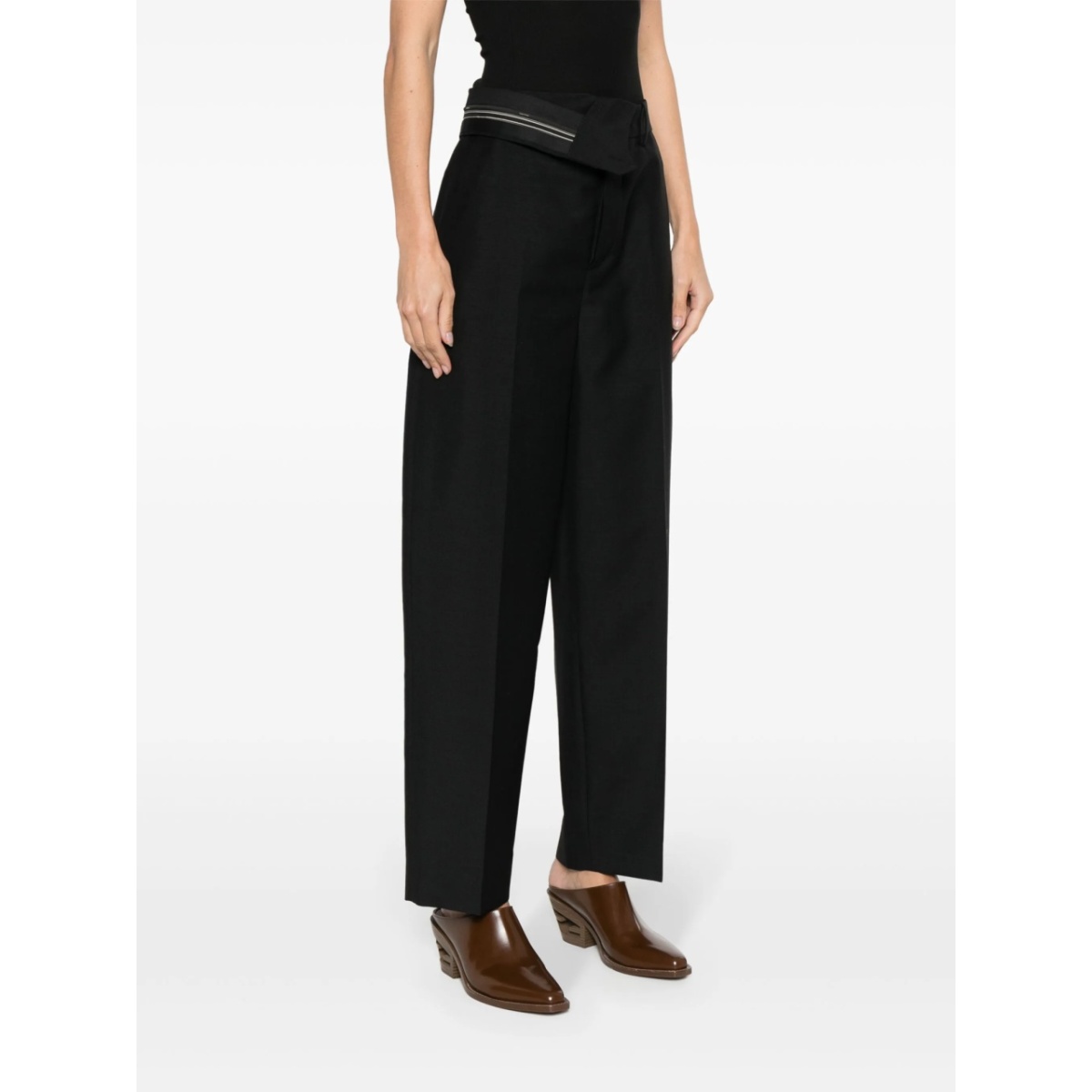 pressed-crease tapered trousers - Img 3