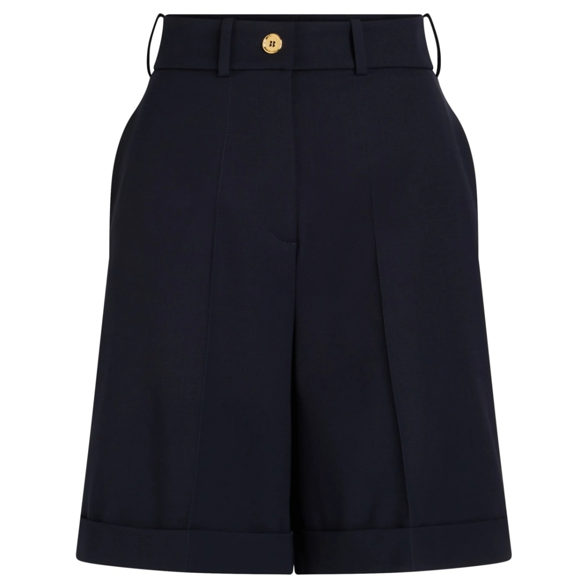 pressed crease twill shorts