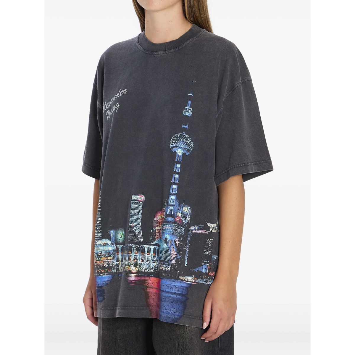 printed rhinestone-embellished T-shirt - Img 2