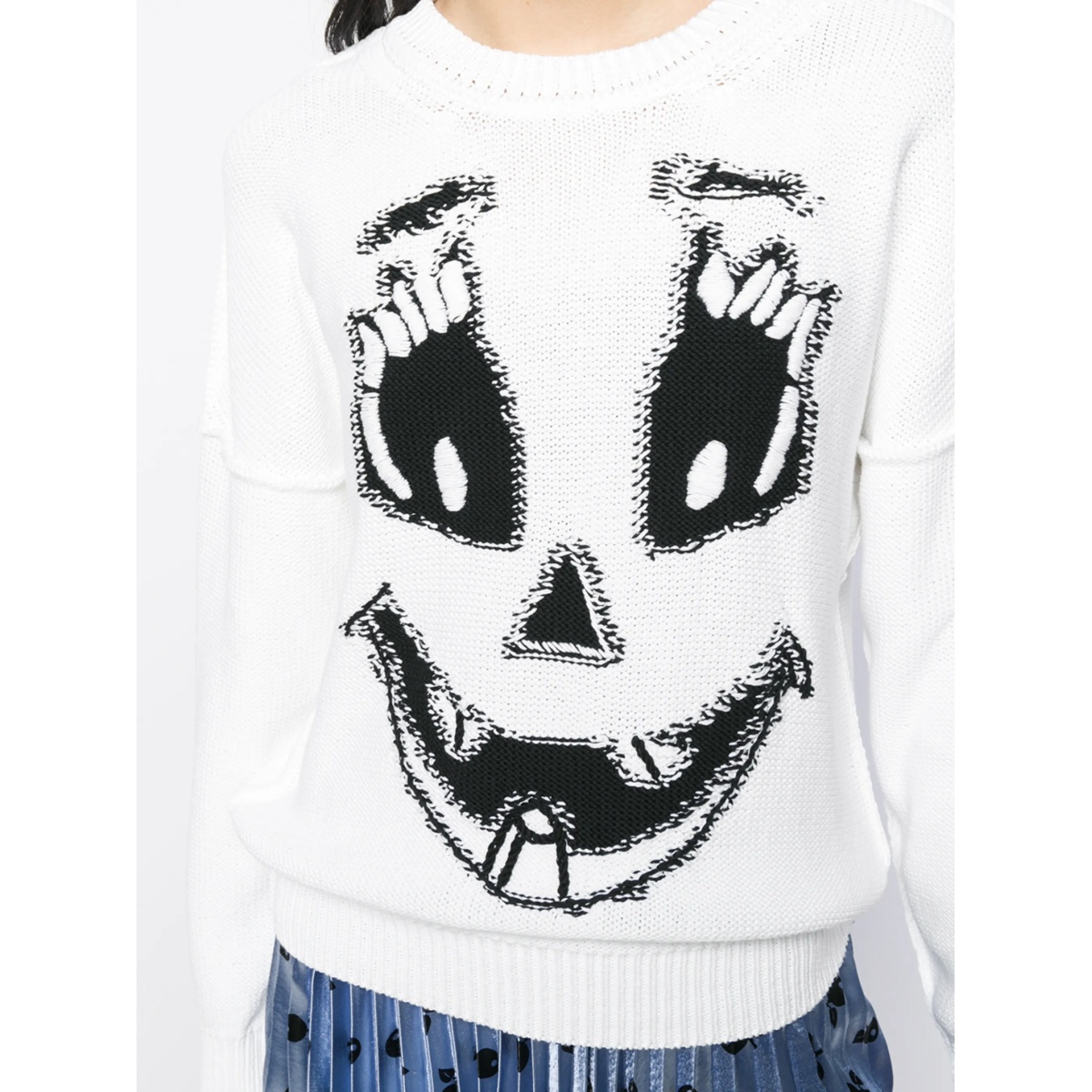 Pumpkin Face intarsia jumper - Img 5