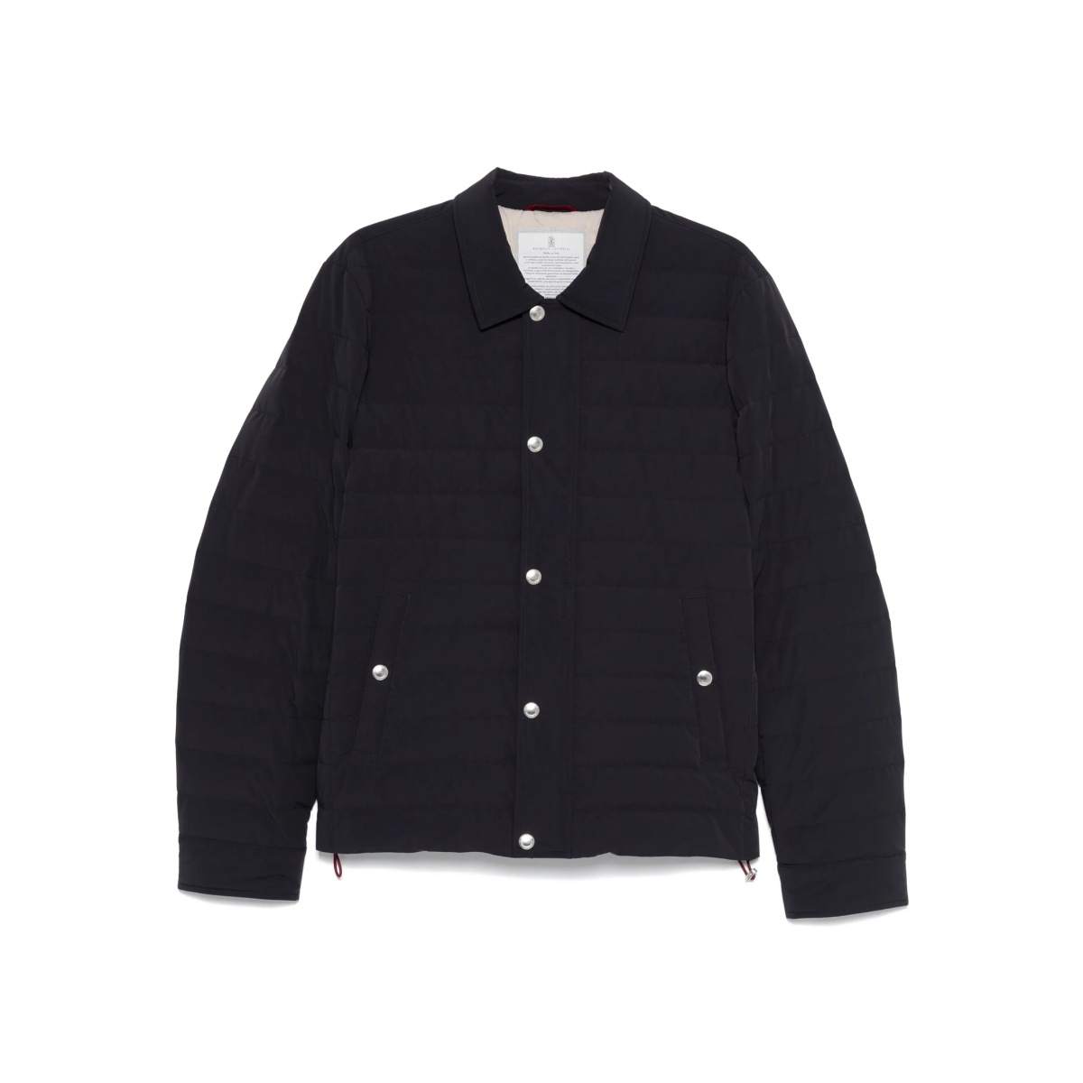 quilted snap-fit fastening jacket