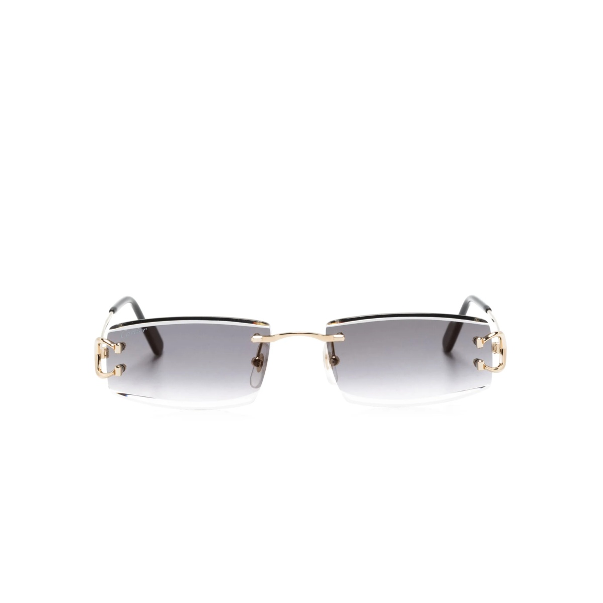 rectangle-frame rimless sunglasses
