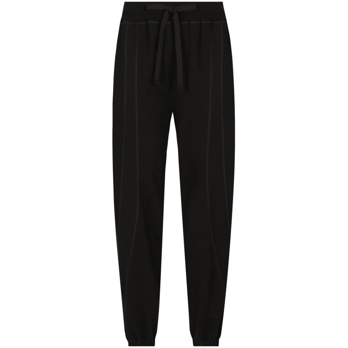 reverse-seams pleated track pants