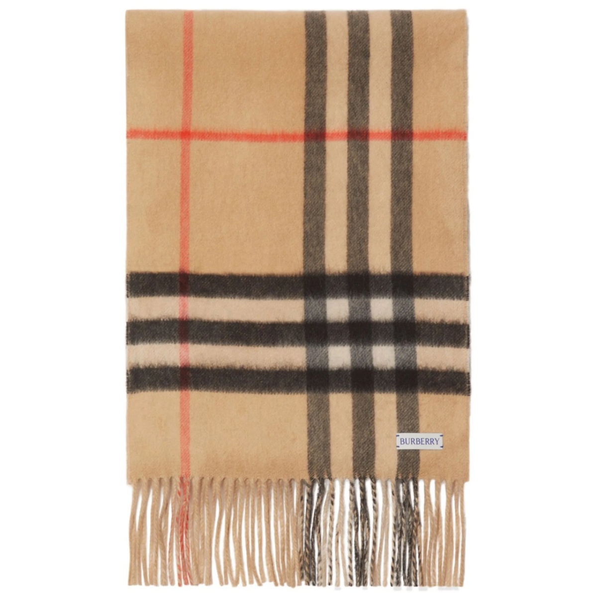 reversible check cashmere scarf