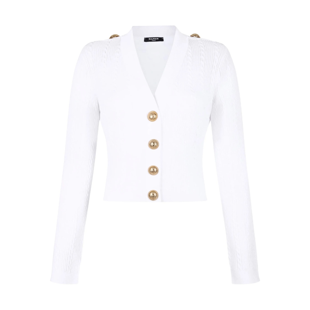 ribbed button cardigan