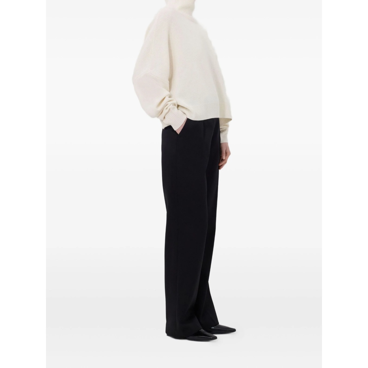ribbed-collar cashmere sweater - Img 3
