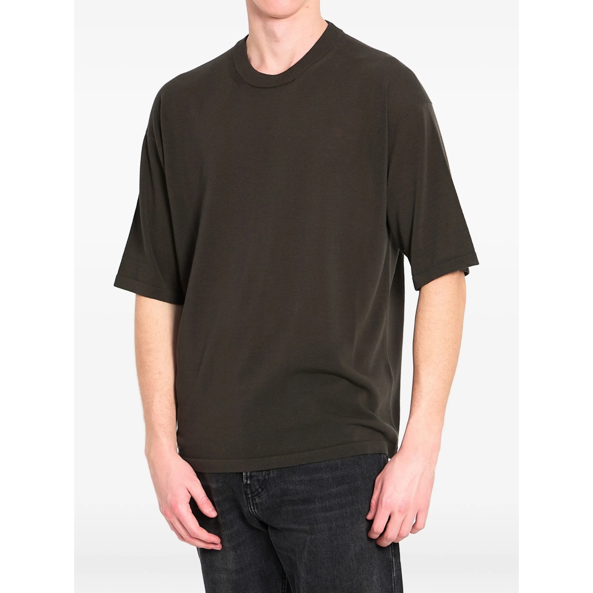 ribbed crew neck T-shirt - Img 2