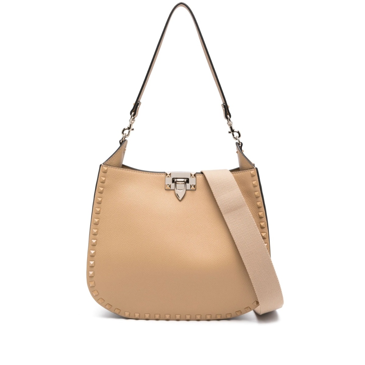 Rockstud-embellished leather shoulder bag