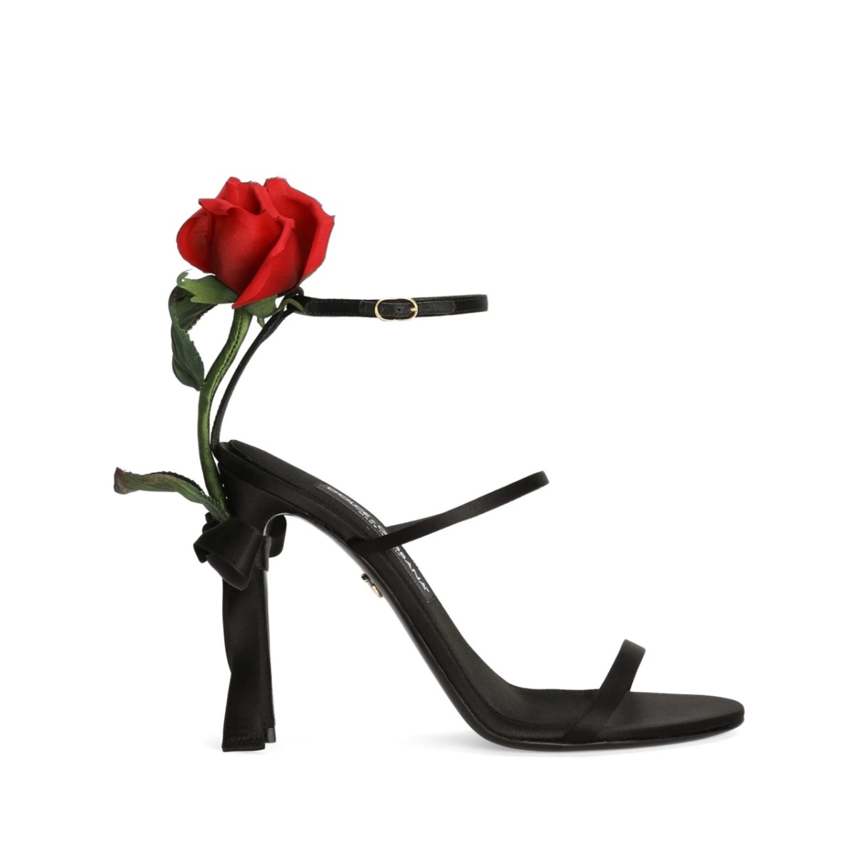 rose-appliqué sandals