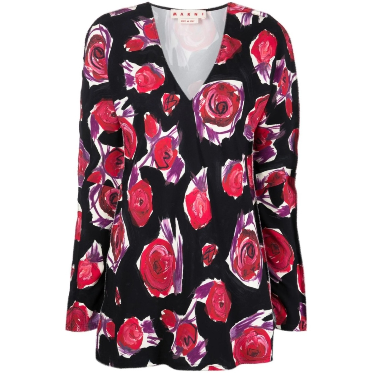 rose print top