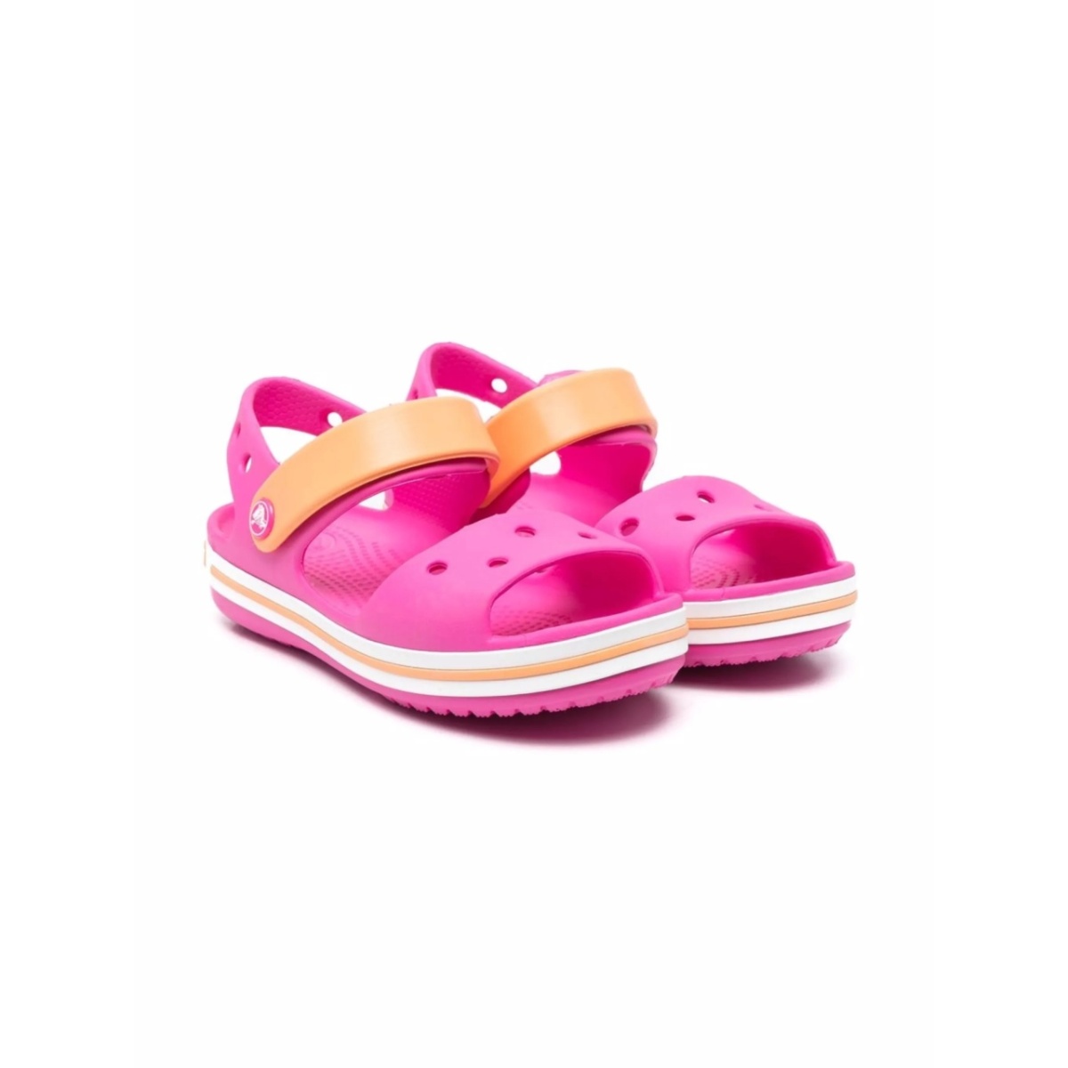 round-toe colour-block sandals