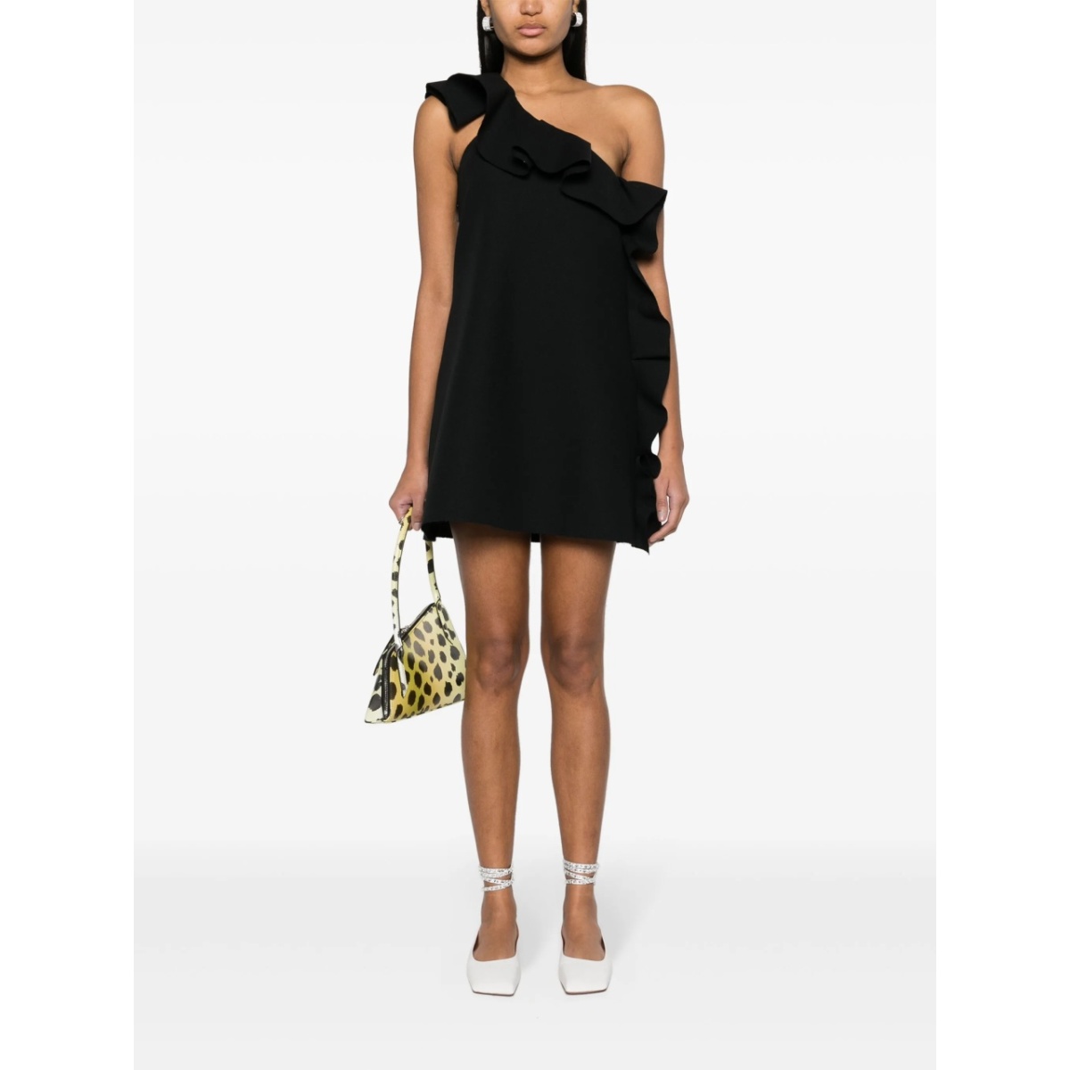 ruffle-trim asymmetric minidress - Img 2