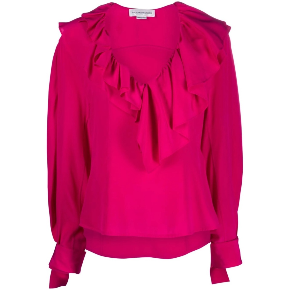 ruffled silk blouse