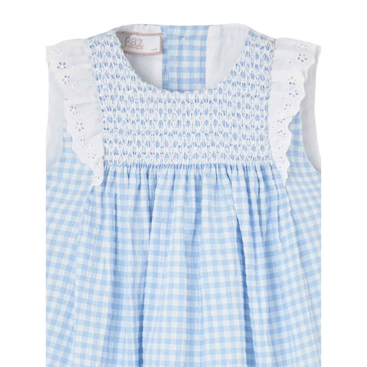 ruffled-trim gingham-pattern dress - Img 4