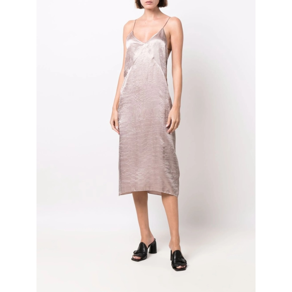 satin-finish cami dress - Img 3
