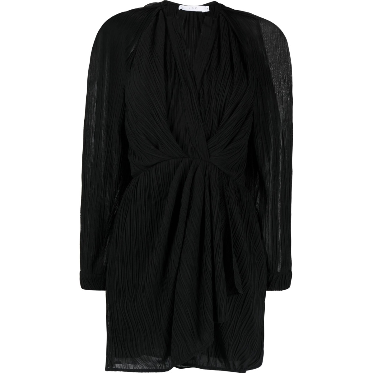 semi-sheer draped minidress