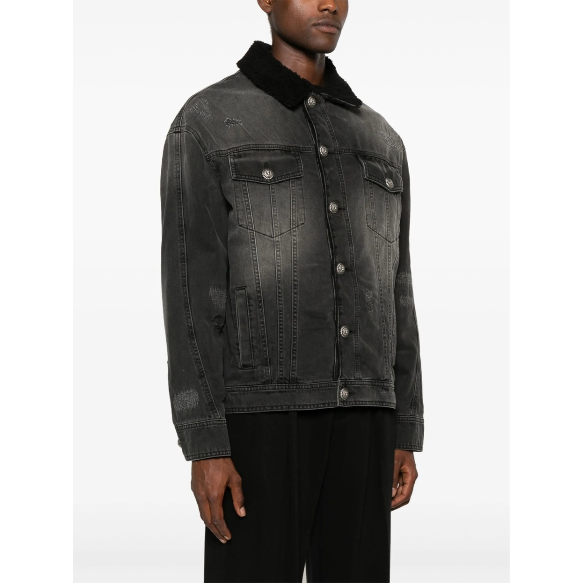 shearling-lining denim jacket - Img 3