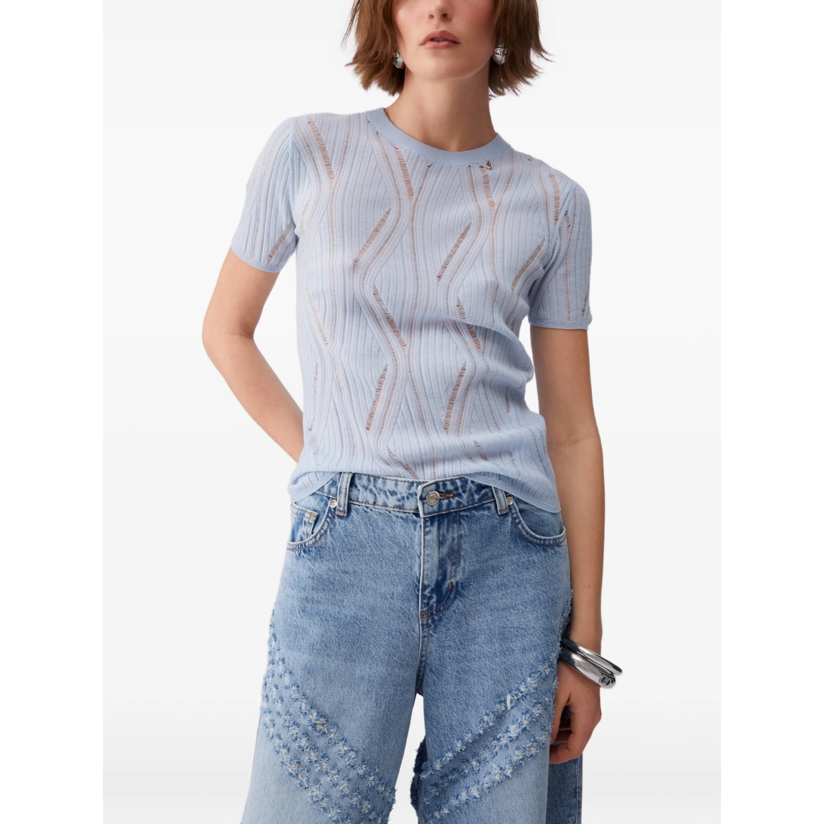 short-sleeve round-neck top - Img 2