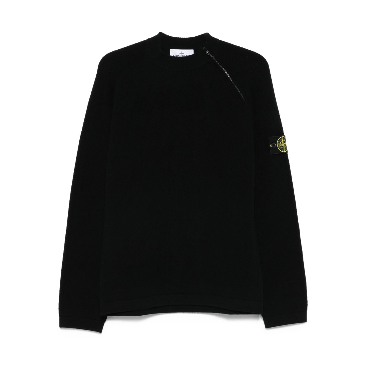 side-zip logo-patch jumper