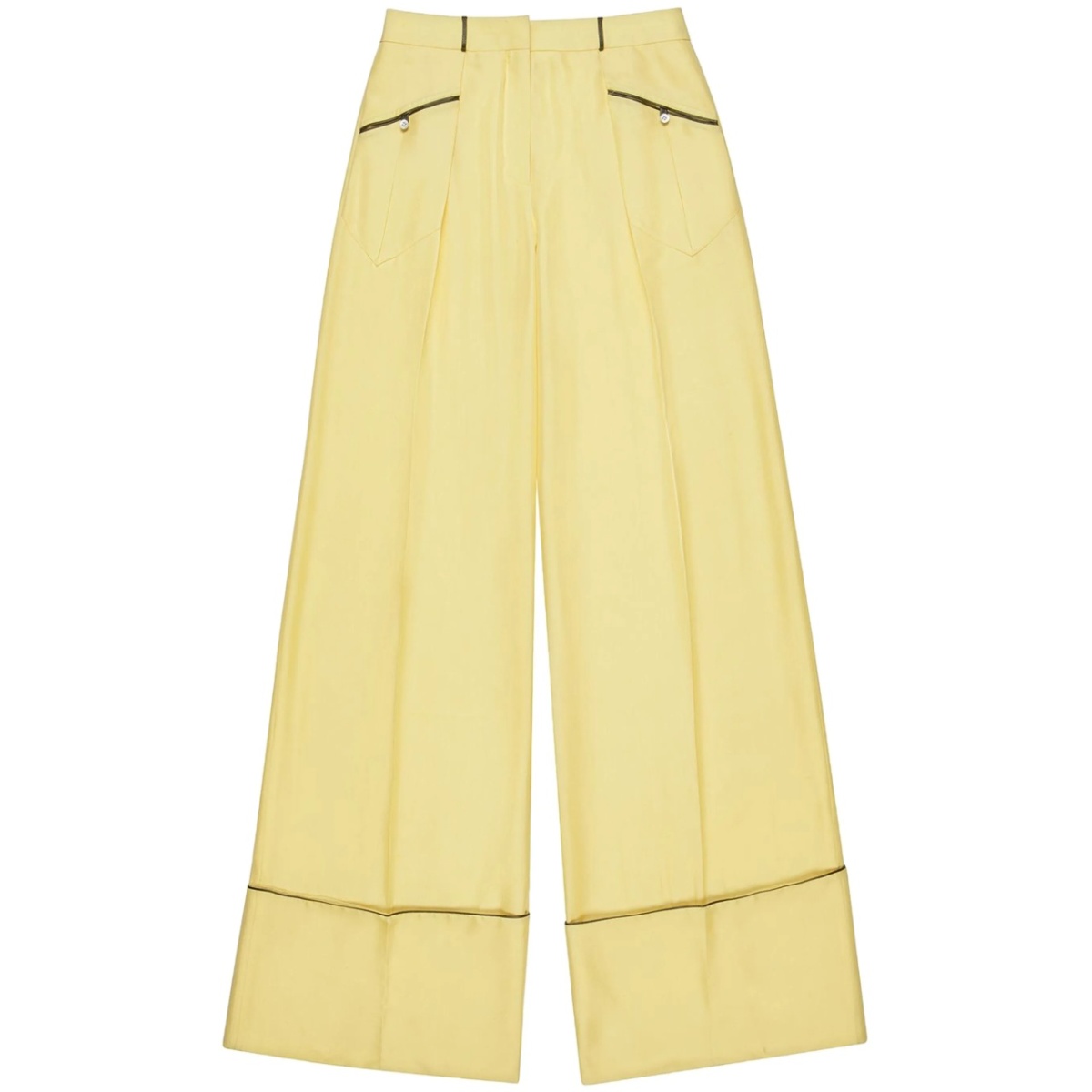 silk tailored trousers