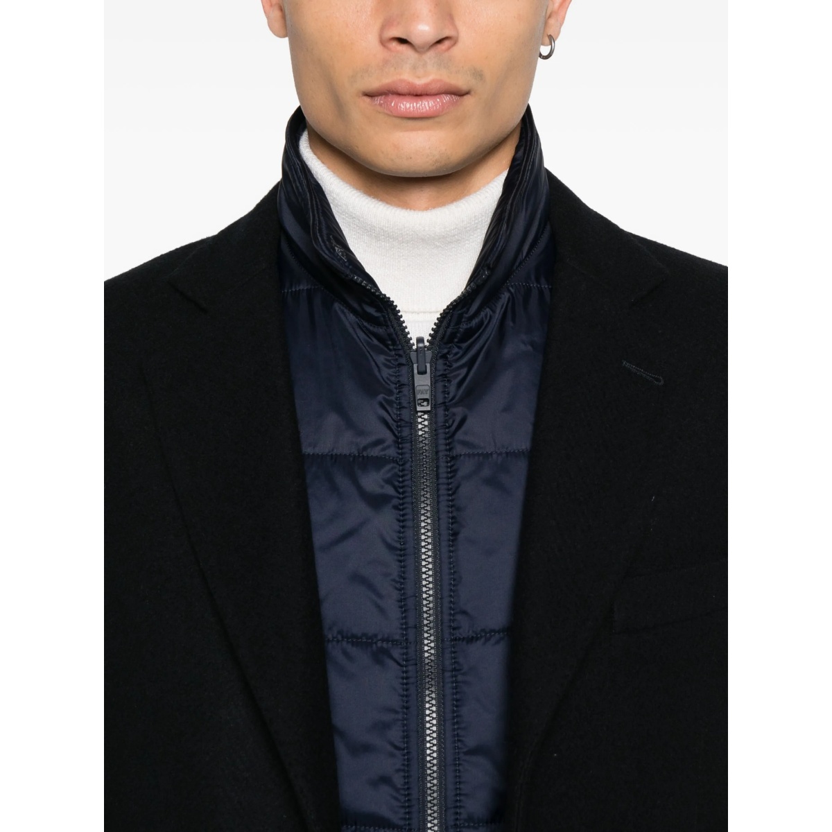single-breasted layered coat - Img 5