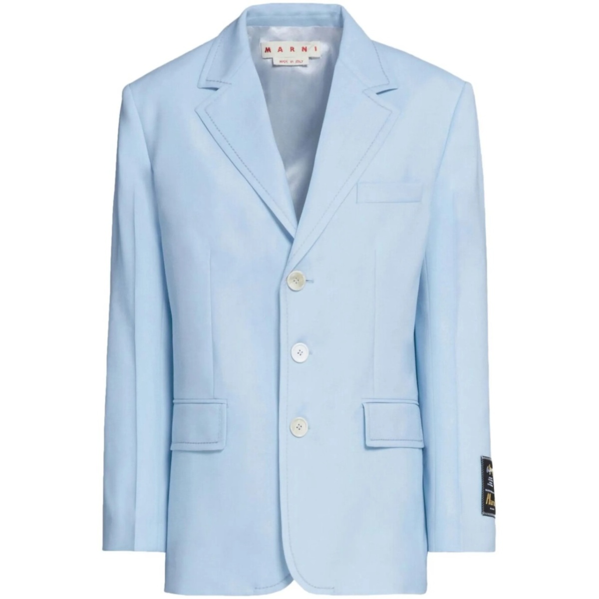 single-breasted wool blazer