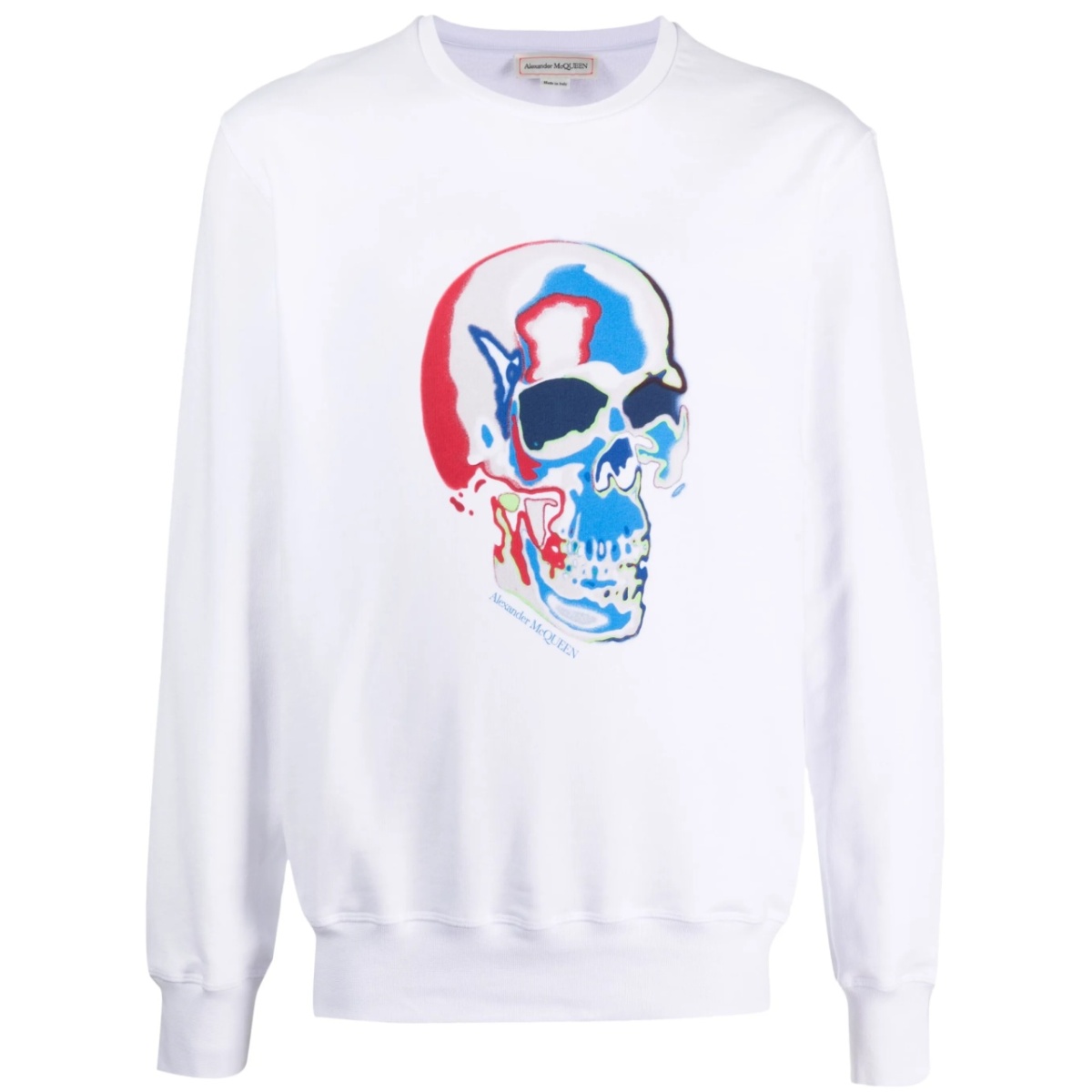 skull-print cotton sweatshirt