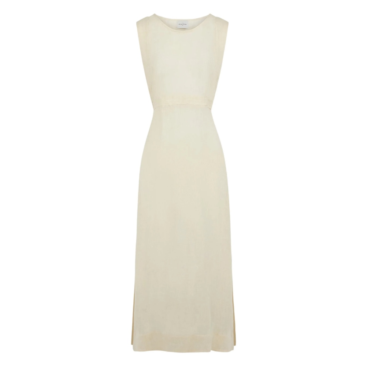 sleeveless crew-neck maxi dress