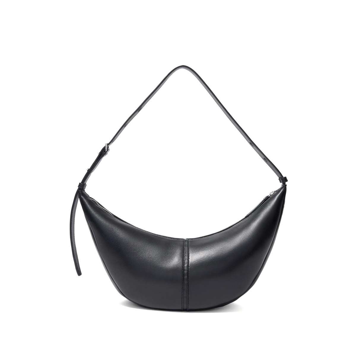 Slide leather shoulder bag