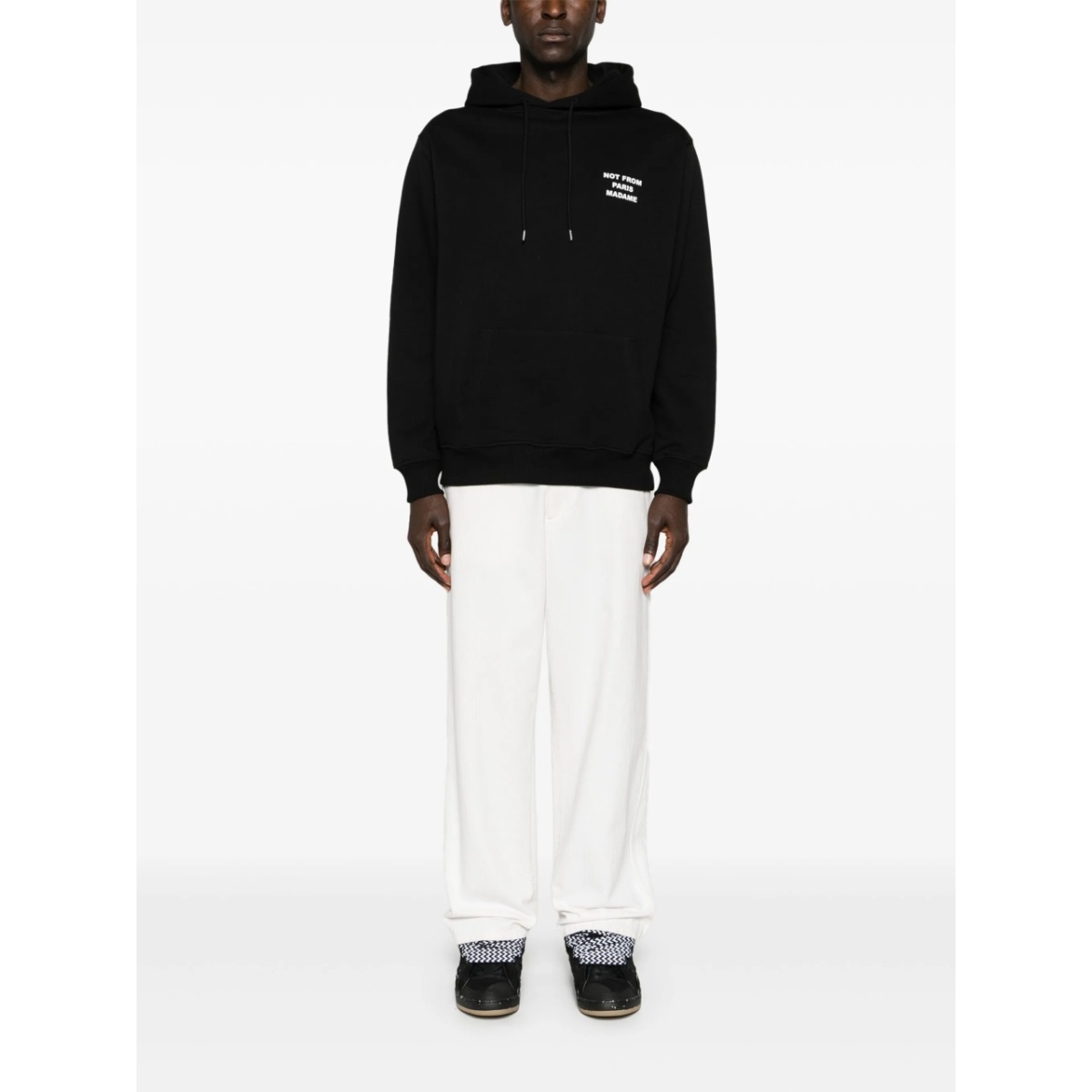 slogan-print cotton hoodie - Img 2