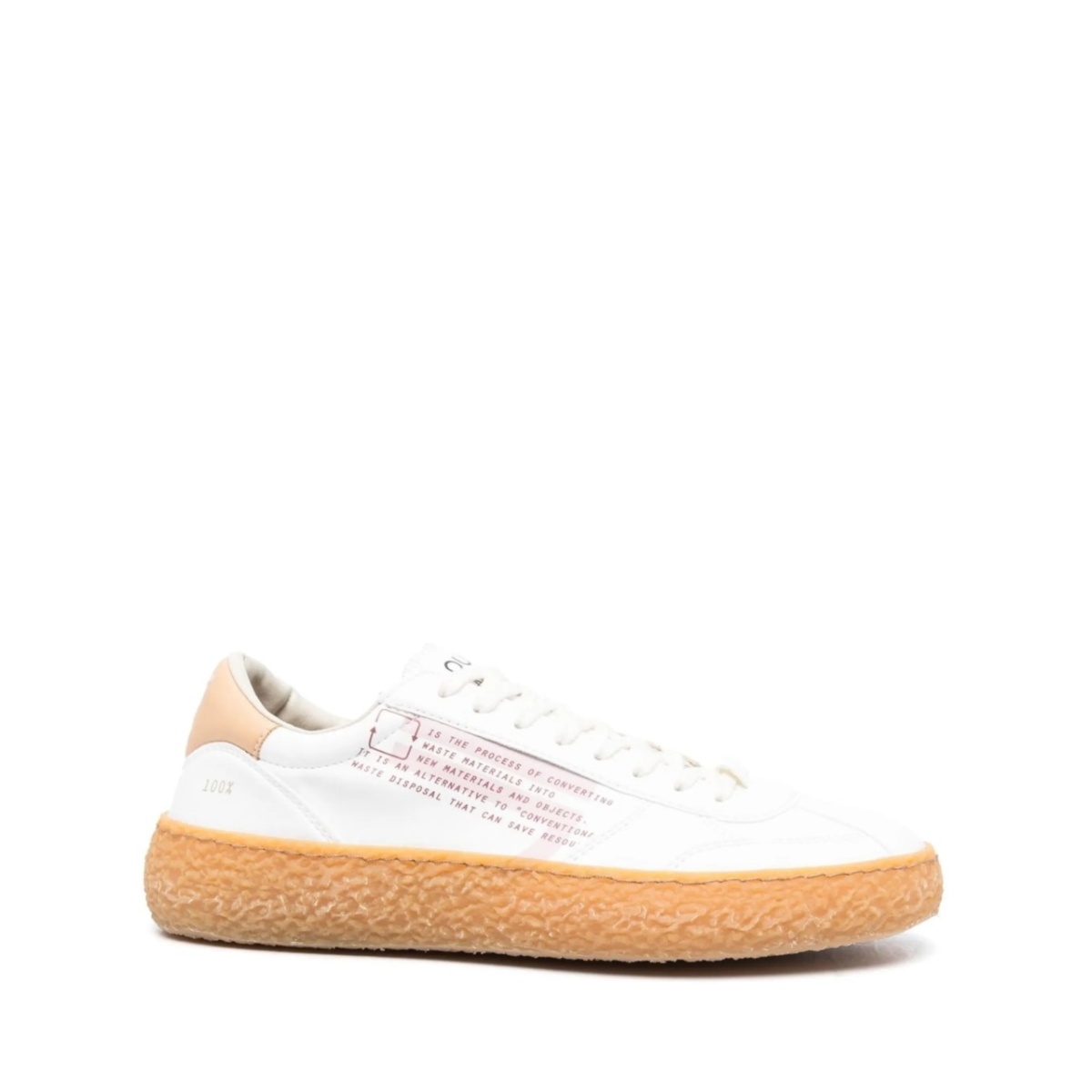 slogan-print low-top sneakers