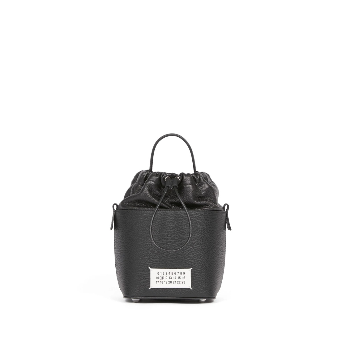 small 5AC grained leather bucket bag