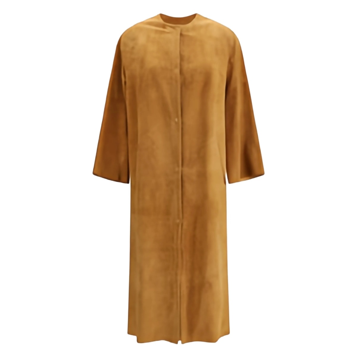 snap-fastening side-slit coat